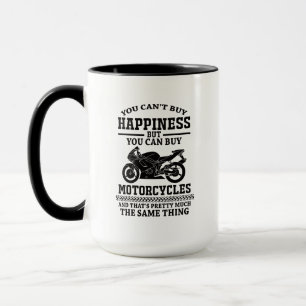 Bike Humor Quote Happiness Is Motorcycle Mug