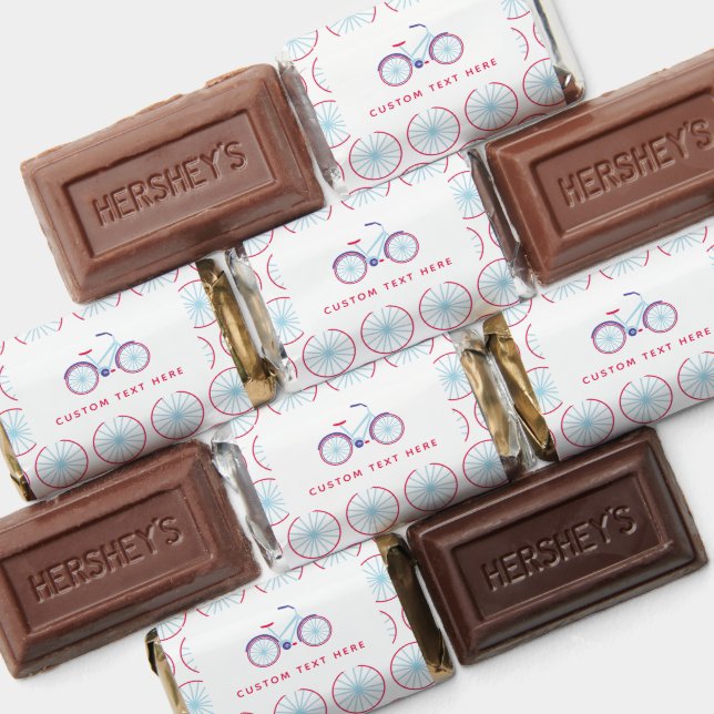Bike Illustrated Modern Personalized Party Napkin Hershey's Miniatures (Assorted)