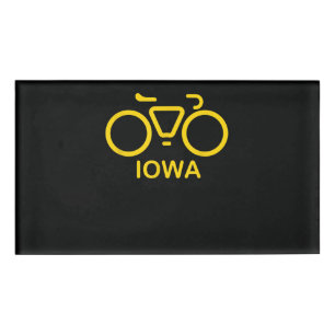 bike iowa, cycling iowa, college name tag