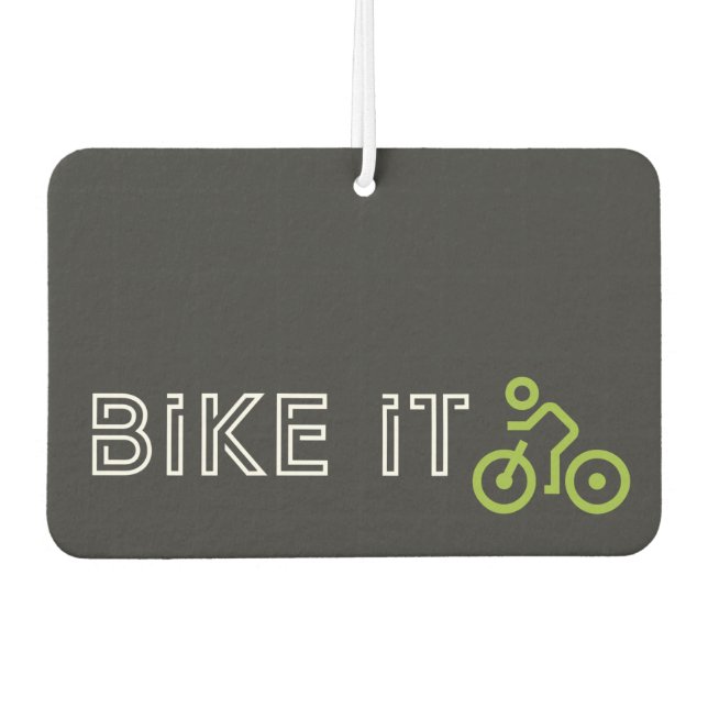 BIKE IT - Green Biking Symbol Air Freshener (Front)