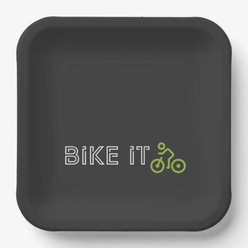 BIKE IT _ Green Biking Symbol Paper Plates