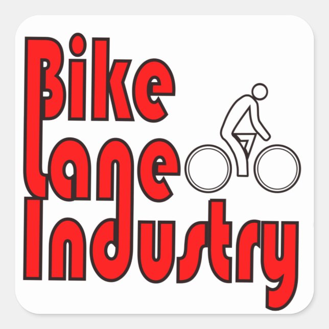 bIKE LANE Industry Square Sticker (Front)