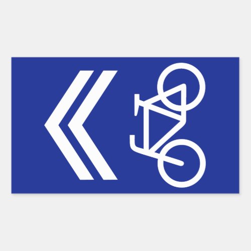 Bike Lane Rectangular Sticker
