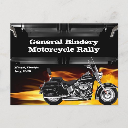 Bike Leather Burner Postcard
