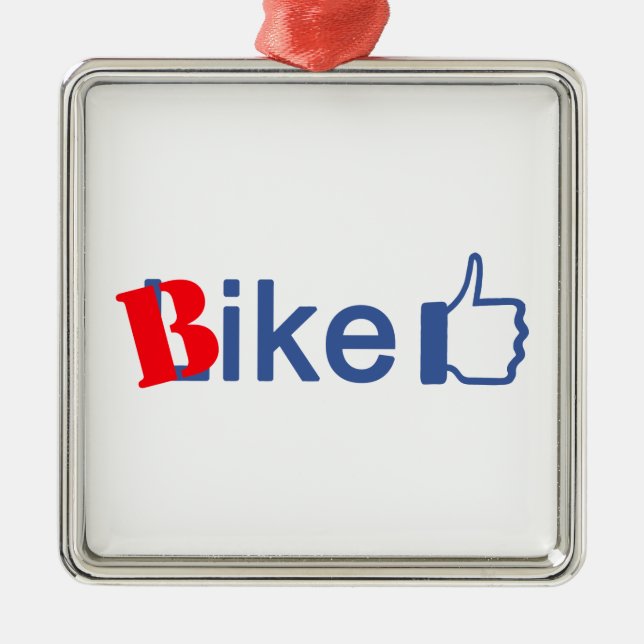 Bike Like Metal Ornament (Front)