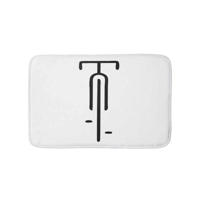 Bike logo minimal Retro, Cycling and Bicycle Lover Bath Mat (Front)