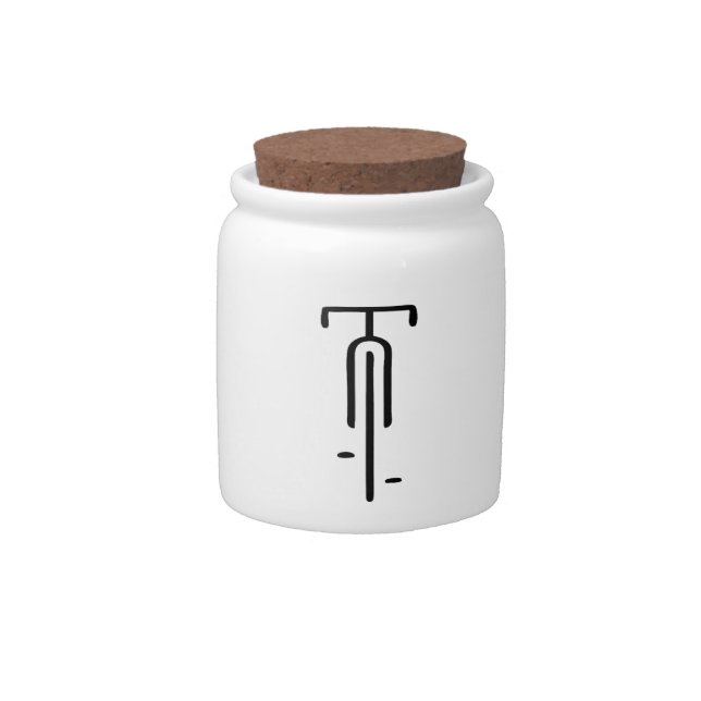 Bike logo minimal Retro, Cycling and Bicycle Lover Candy Jar (Front)