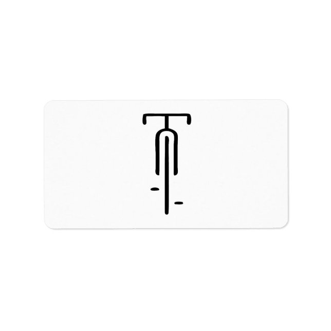 Bike logo minimal Retro, Cycling and Bicycle Lover Label (Front)