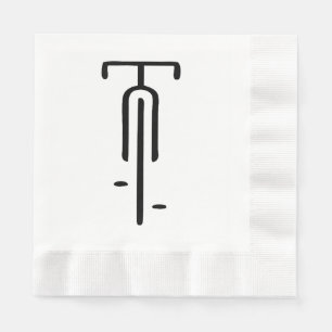 Bike logo minimal Retro, Cycling and Bicycle Lover Napkins