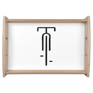 Bike logo minimal Retro, Cycling and Bicycle Lover Serving Tray