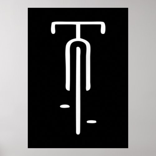 Bike Logo Minimal Retro For Cycling Bicycle Lover Poster