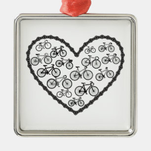 Bike Love Metal Ornament