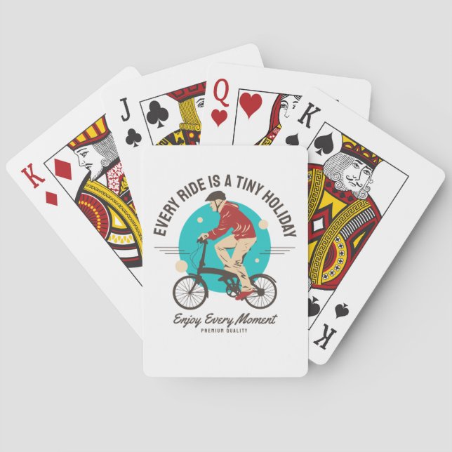 Bike Lover - Enjoy Every Moment Poker Cards (Back)