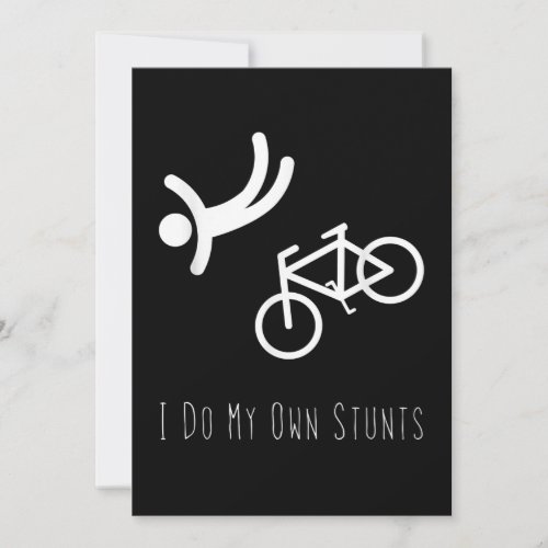 bike lover  _ i do my own stunts bmx cycling gift thank you card