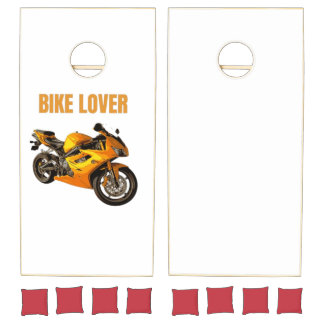 Bike Lover Motorcycle T-Shirt | Sport Bike Rider D Cornhole Set