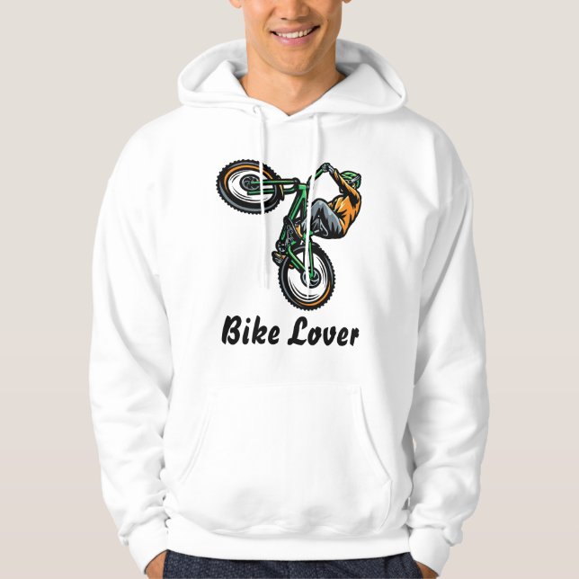 Bike Lover Unique Bike Design Hoodie (Front)