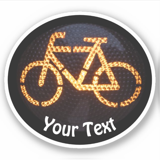 Bike lovers and sustainable mobility bicycle stick sticker (Front)