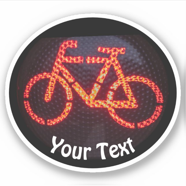 Bike lovers and sustainable mobility bicycle stick sticker (Front)