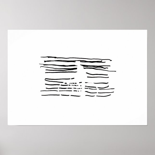 Bike made by lines poster (Front)