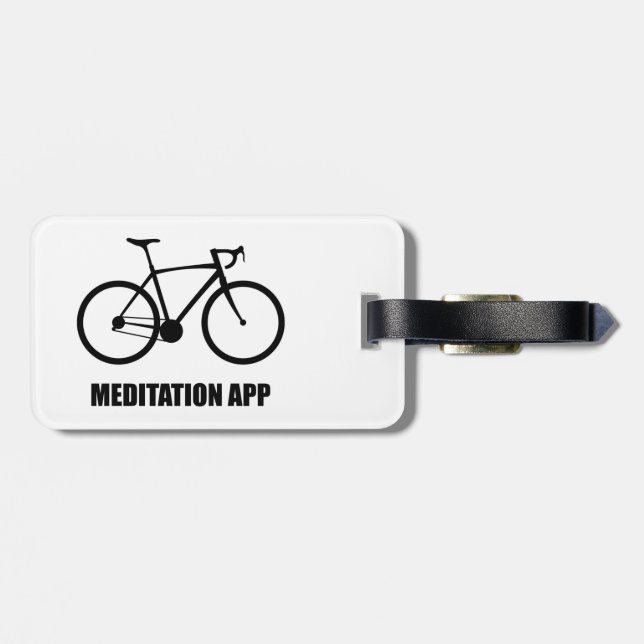 Bike Meditation App Luggage Tag (Back Horizontal)