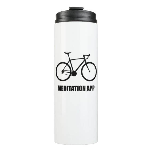 Bike Meditation App Thermal Tumbler (Front)