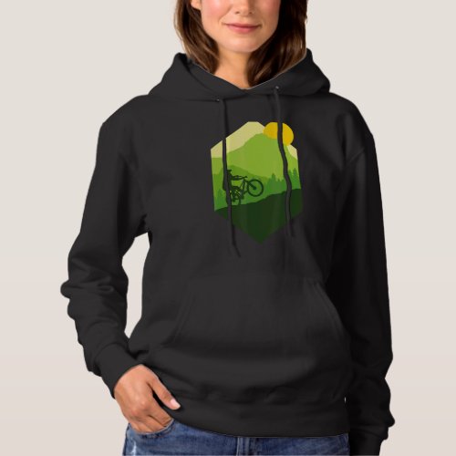 Bike More In Hexagonal Mountain Hoodie