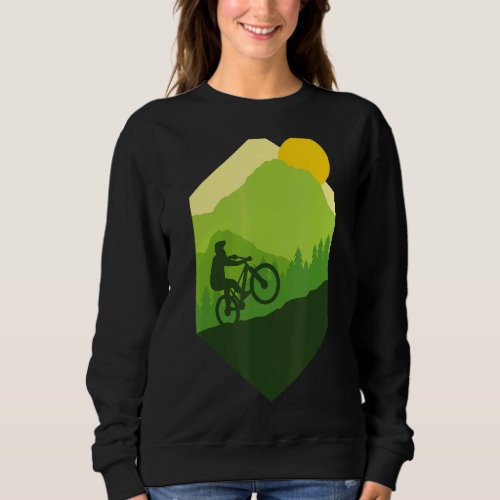 Bike More In Hexagonal Mountain Sweatshirt
