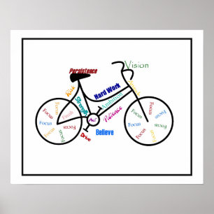 Bike Motivational Cycle Sport Biking, Motivational Poster