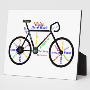 Bike Motivational Words for Cycle, Hobby Sport Fan Plaque