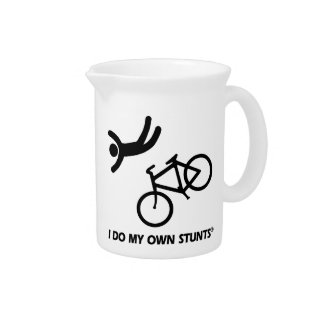 Bike My Own Stunts Beverage Pitcher
