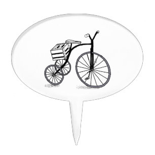 Bike on 3 wheels cake topper