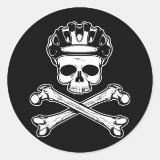 Bike or Die - Bike and Crossbones Classic Round Sticker