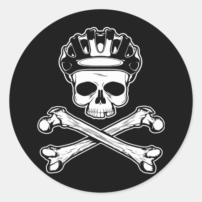 Bike or Die - Bike and Crossbones Classic Round Sticker (Front)