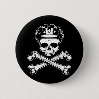 Bike or Die - Bike and Crossbones Pinback Button