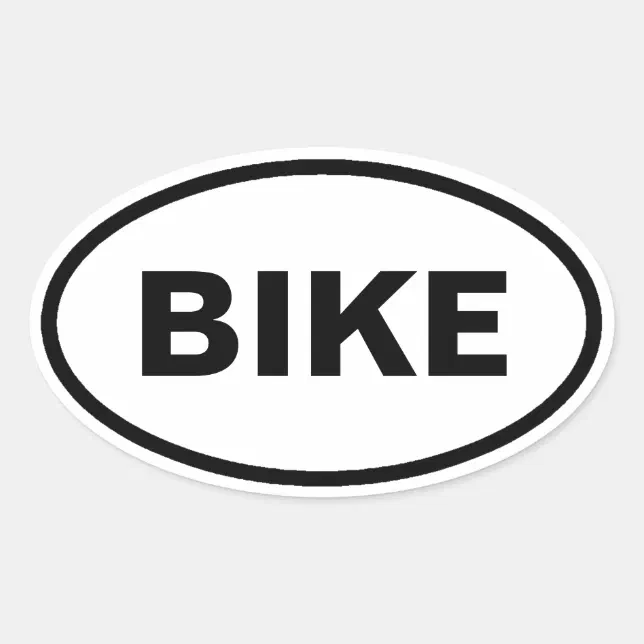 Bike oval car stickers | Zazzle