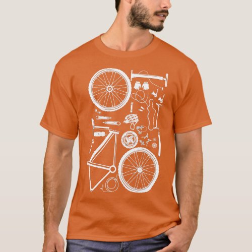 Bike Parts  Downhill Rider Mountainbike MB Cycling T_Shirt