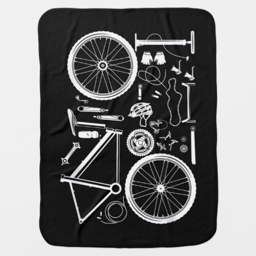 Bike Parts Downhill Rider Mountainbike MTB Cycling Baby Blanket