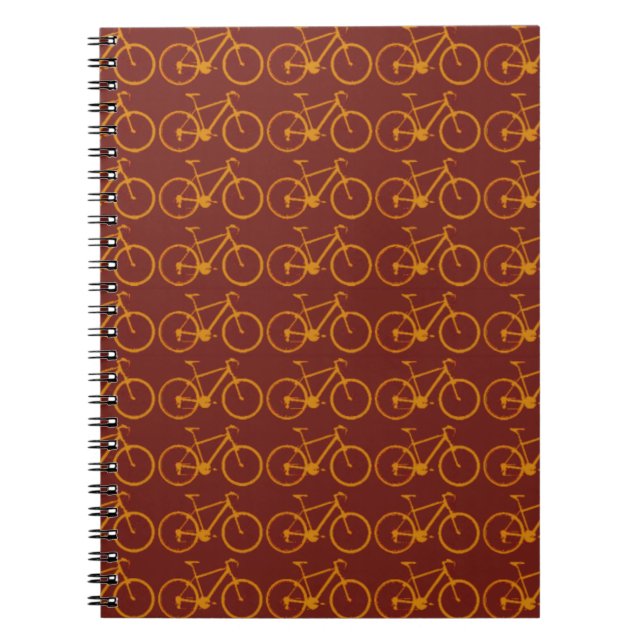 bike pattern for cyclists notebook (Front)