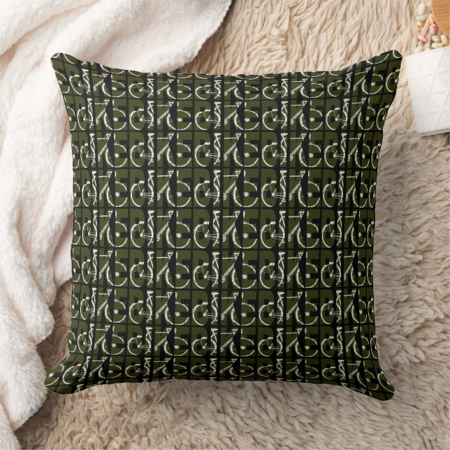 Bike pattern throw pillow (Blanket)