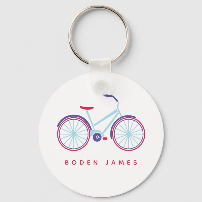 Bike Personalized Name Custom Party Favor Keychain (Front)
