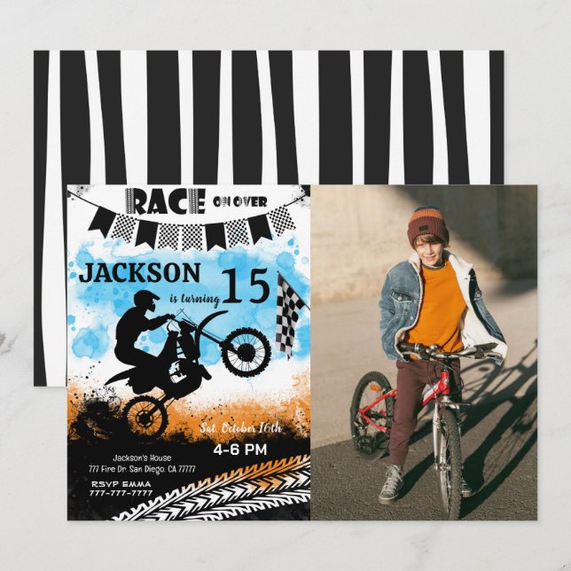 Bike Photo Invitation (Front/Back)