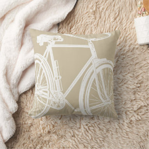 Bike Pillow Beige White