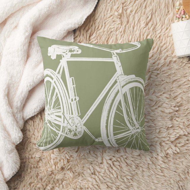 Bike Pillow Sage Green White (Blanket)