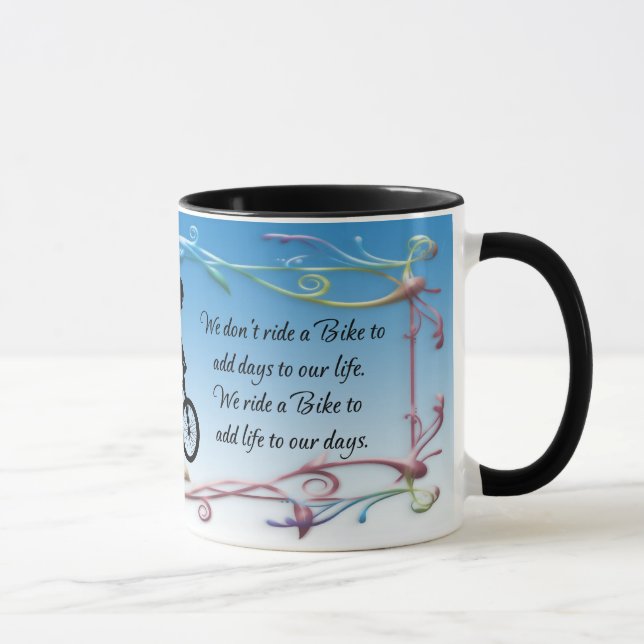 BIKE QUOTE SILHOUETTE MUG (Right)