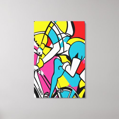 Bike Racer Abstract Canvas Print 