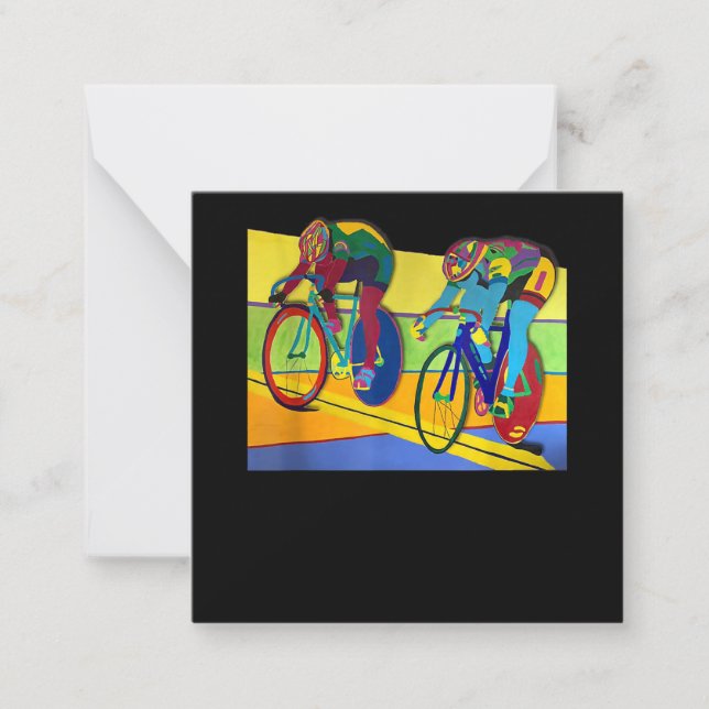 Bike Racing   Cycling Lovers Womens Sprint Finish Note Card (Front)