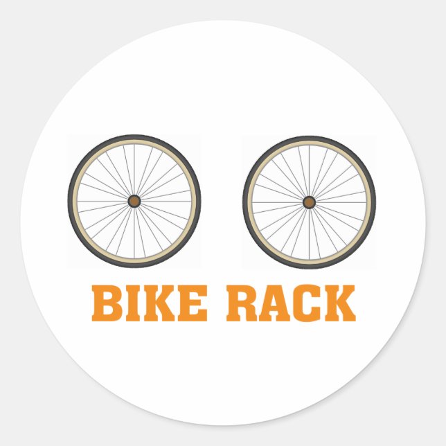 Bike Rack Classic Round Sticker (Front)