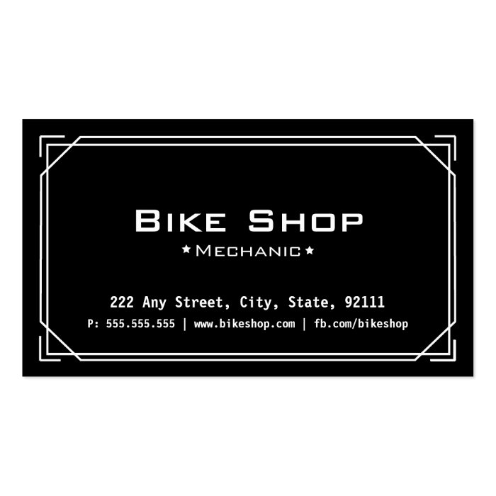 Bike Repair Shop Business Card