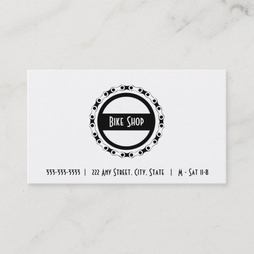 Bike Repair Shop Business Card