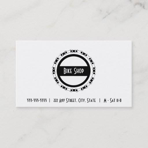 Customizable Bike Repair Shop Business Card